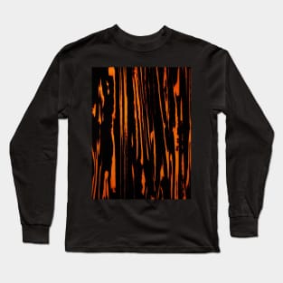 Striped Tortoise Shell Pattern Long Sleeve T-Shirt